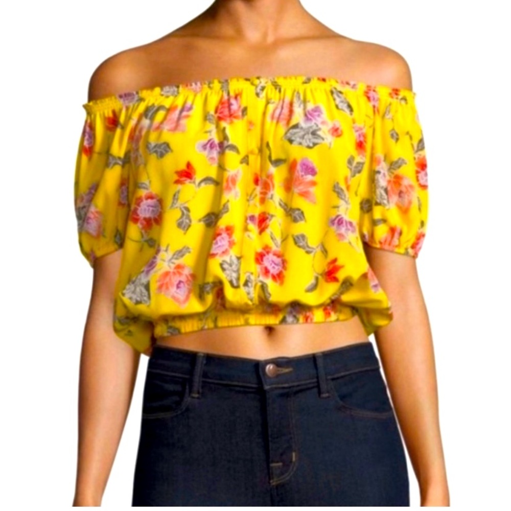Joie Silk Off the Shoulder floral Blouse